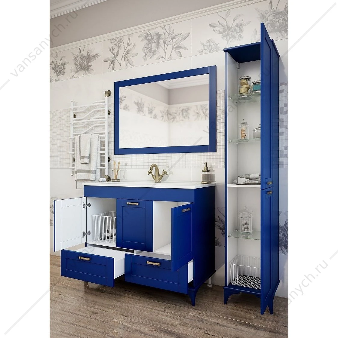 Пенал Ванесса/2 R, 2 двери, SANFLOR С000005884 правый