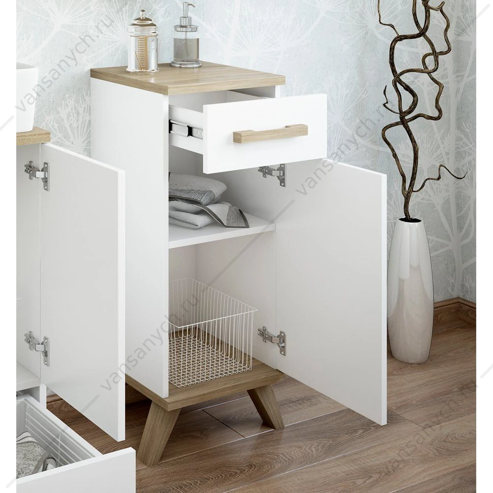 Тумба-комод  Ингрид30 см., 1 дверь, 1 ящ.,  SANFLOR С03689 напольная
