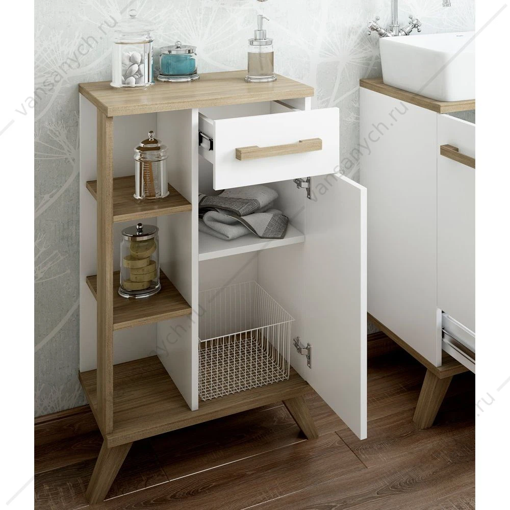 Тумба-комод  Ингрид 50 см., 1 дверь, 1 ящ., SANFLOR С03690 напольная