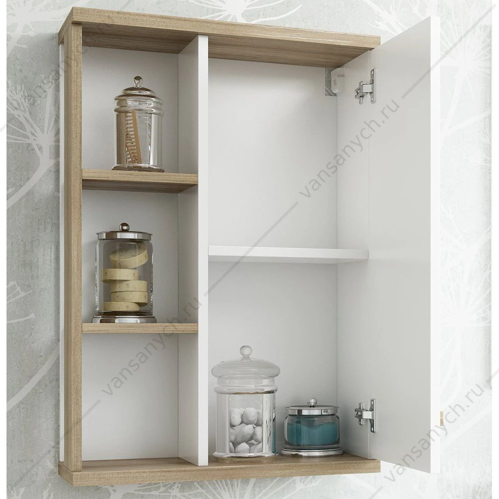 Шкаф Ингрид50 см., 1 дверь, полки, SANFLOR С03688 навесной