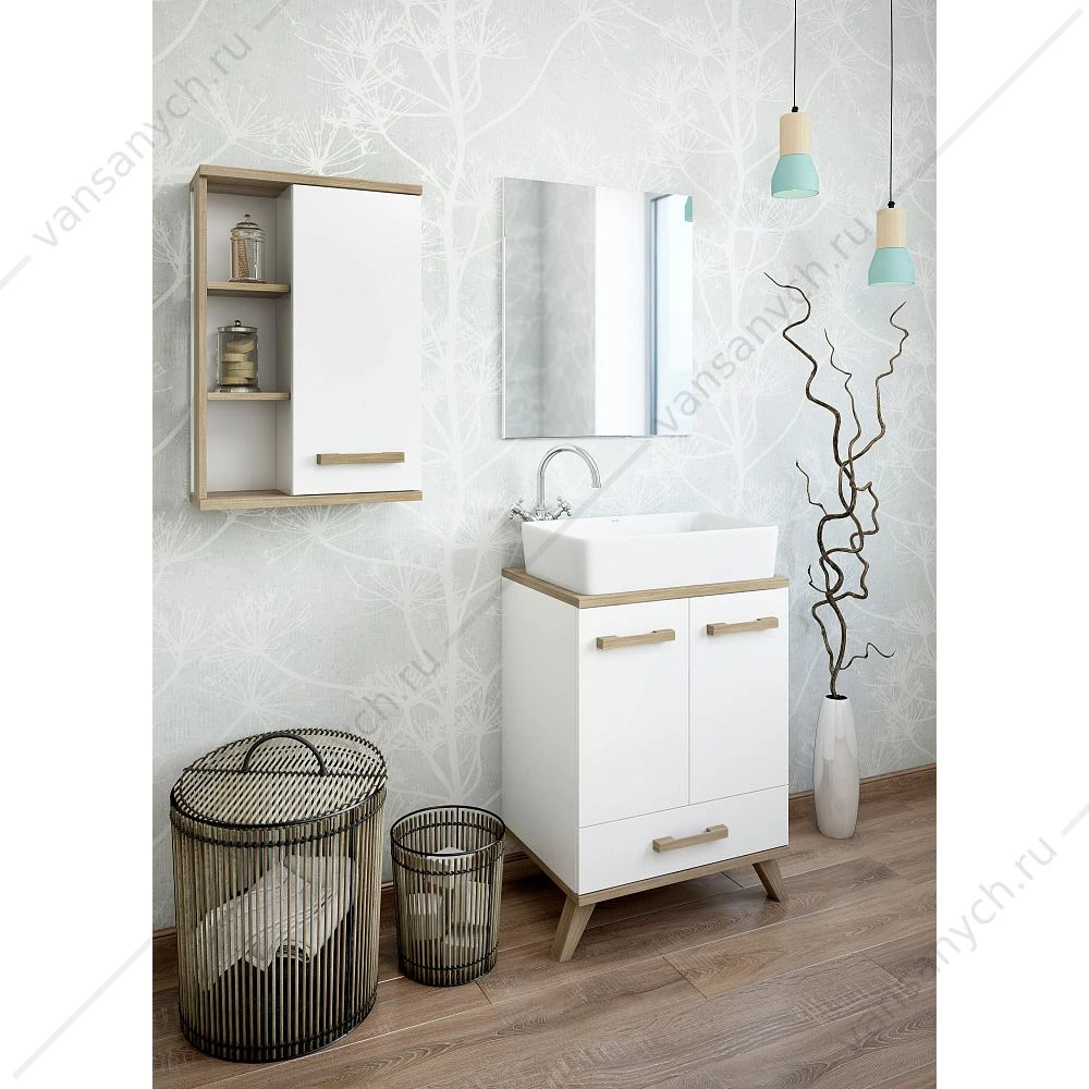 Шкаф Ингрид50 см., 1 дверь, полки, SANFLOR С03688 навесной