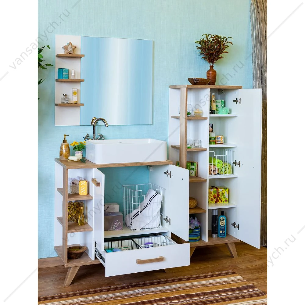 Пенал Ингрид 1 дверь, полки, R SANFLOR С000005877