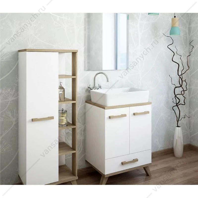 Пенал Ингрид 1 дверь, полки, R SANFLOR С000005877