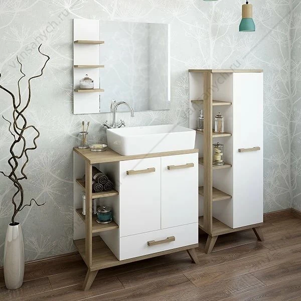 Пенал Ингрид 1 дверь, полки, R SANFLOR С000005877