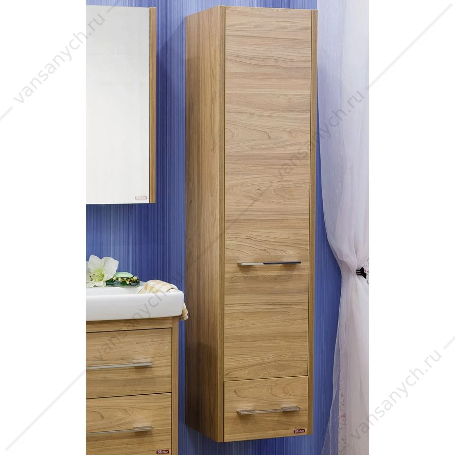 Пенал Ларго2 (ШВ) R подвесной, 1 дверь, 1 нижний ящ., SANFLOR Н0000000519 правый