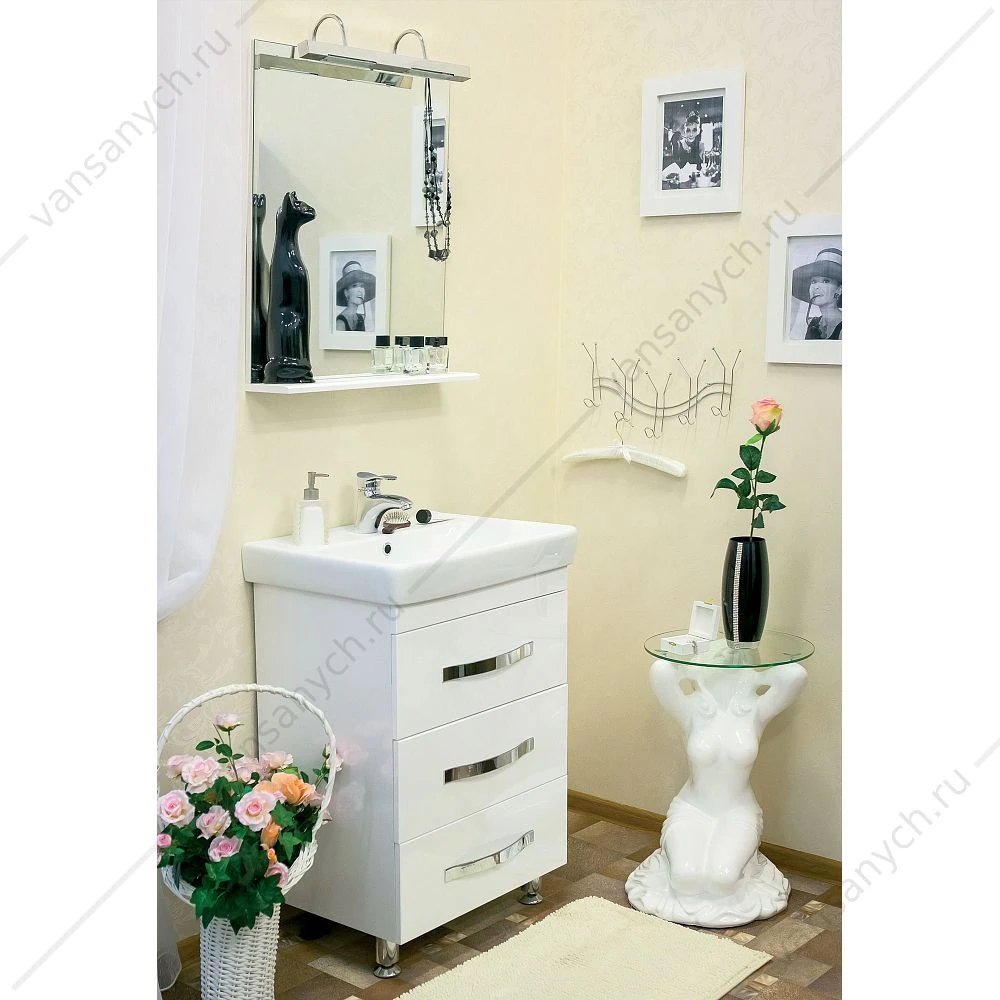 Зеркало Одри 70 с полкой, SANFLOR Н0000001156