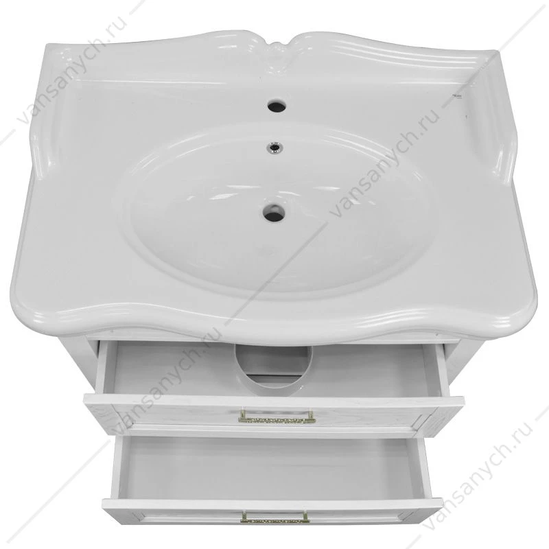 Тумба с раковиной 90см Azario CAROLINA 90/2 патина ЗОЛОТО, раковина Victorian 90 Kale, CS00069427