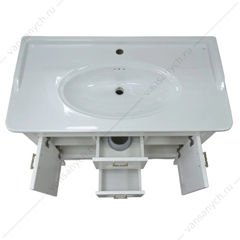 Тумба с раковиной 100см CAROLINA 100-4 патина ЗОЛОТО, раковина Artdeco 100 Kal,e CS00068635