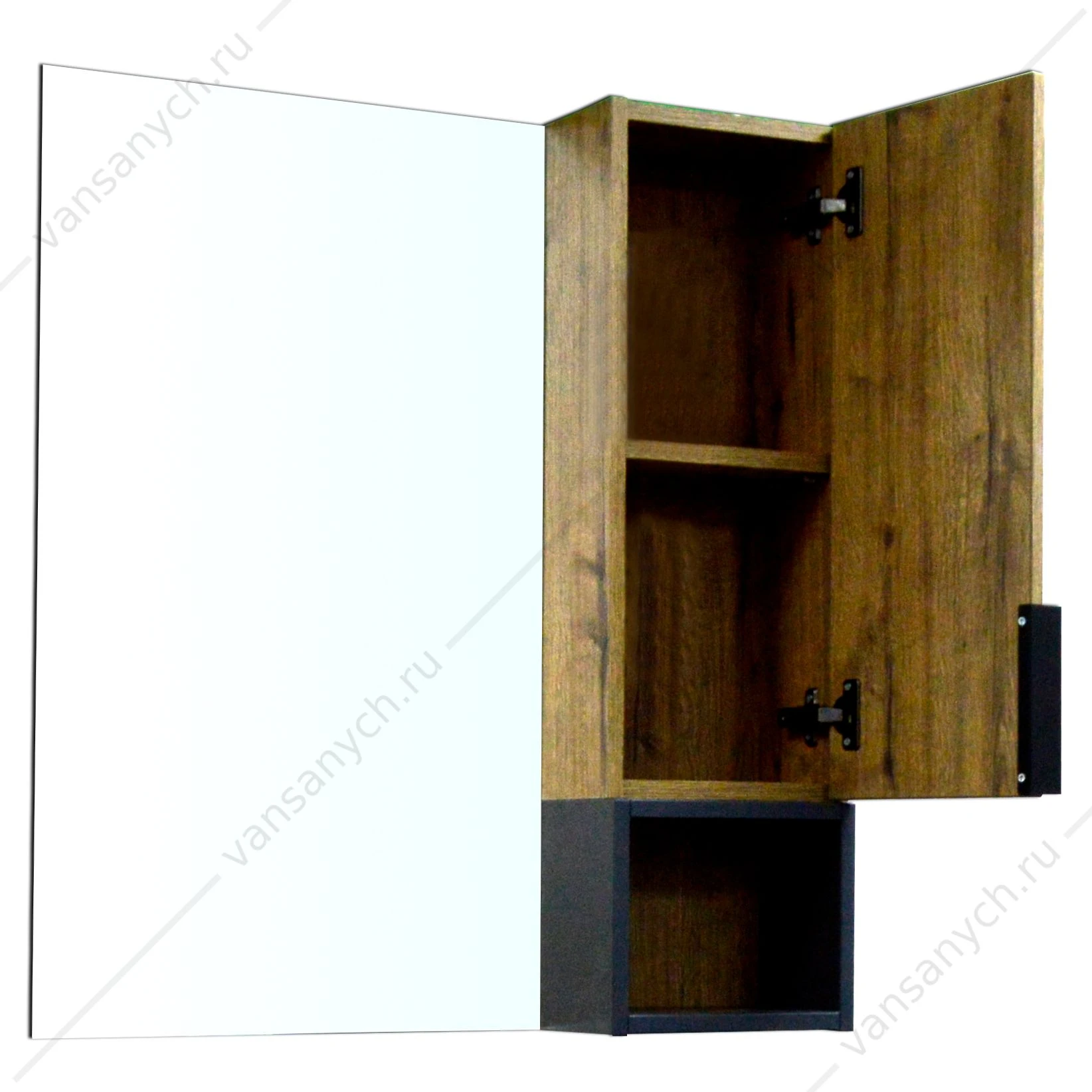 Зеркало-шкаф 75 Azario Gris 730х160х800 цвет Дуб Веллингтон CS00080419