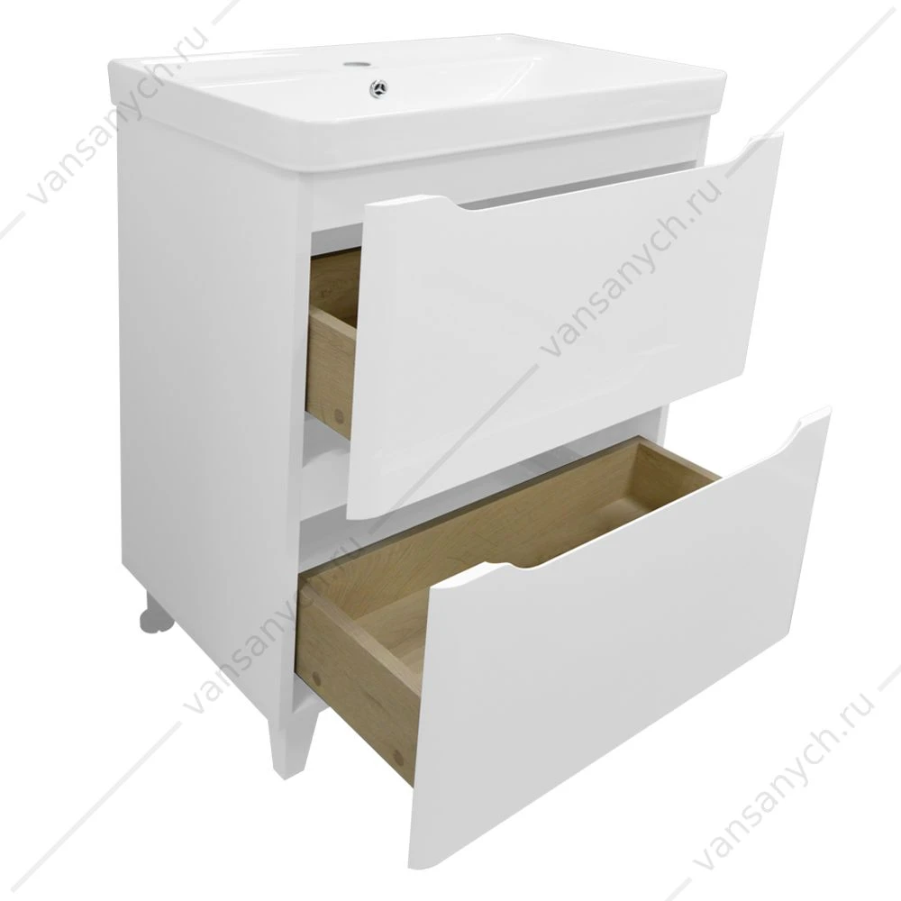 Тумба с раковиной 60см Azario LOTOS 60/2 напольная, раковина Monte 60, CS00081983