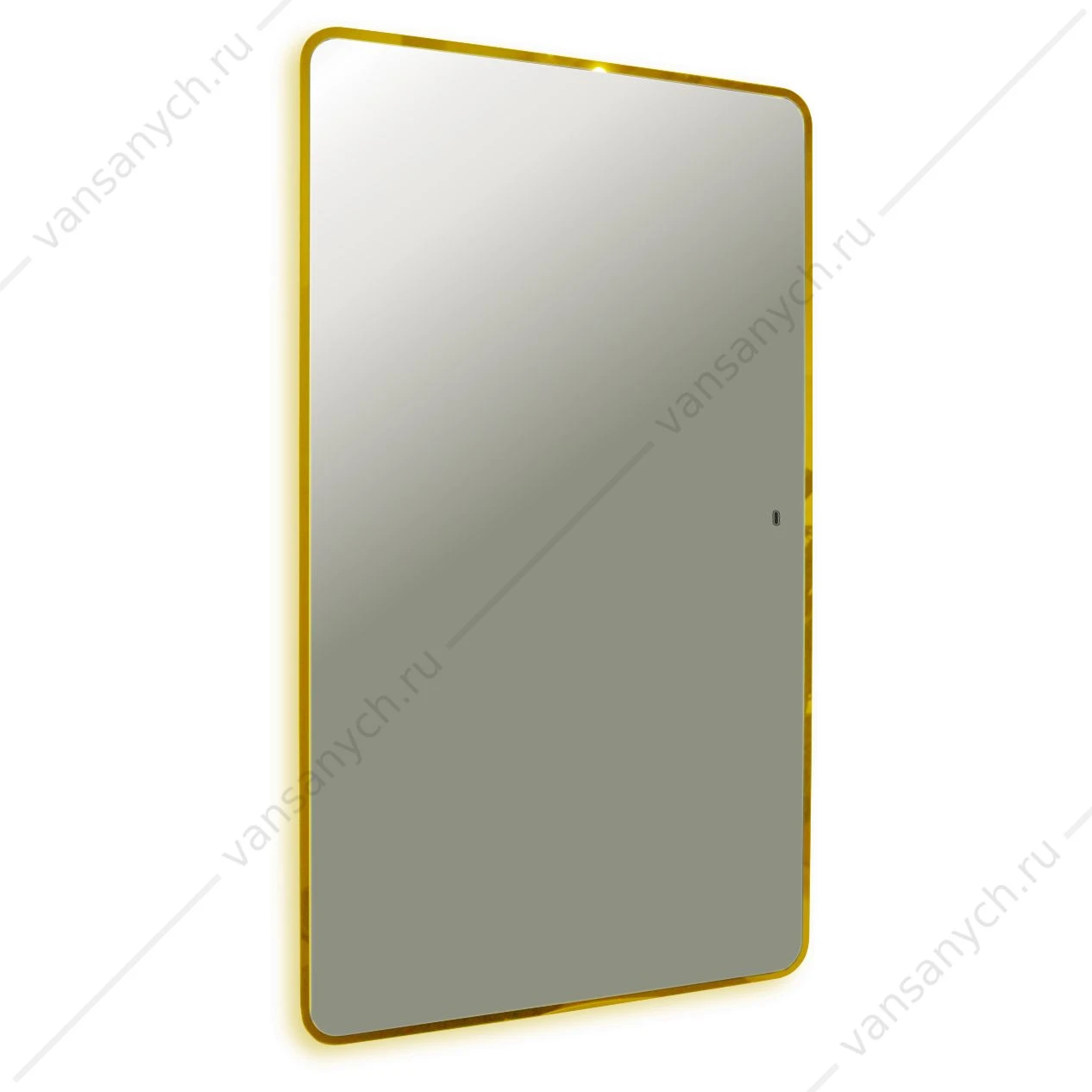 Зеркало 60х100 AZARIO INCANTO бесконтактный сенсор, подсветка с диммером, цвет золото LED-00002558