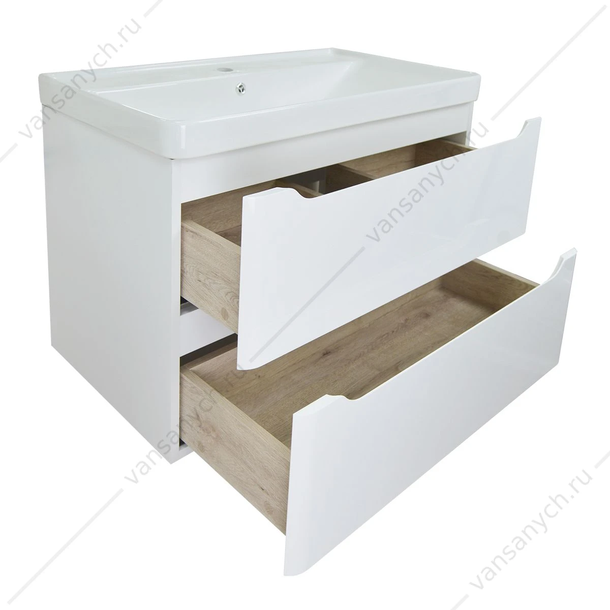 Тумба с раковиной 70см Loranto LOTOS 70/2 подвесная, раковина Monte 70, CS00083930