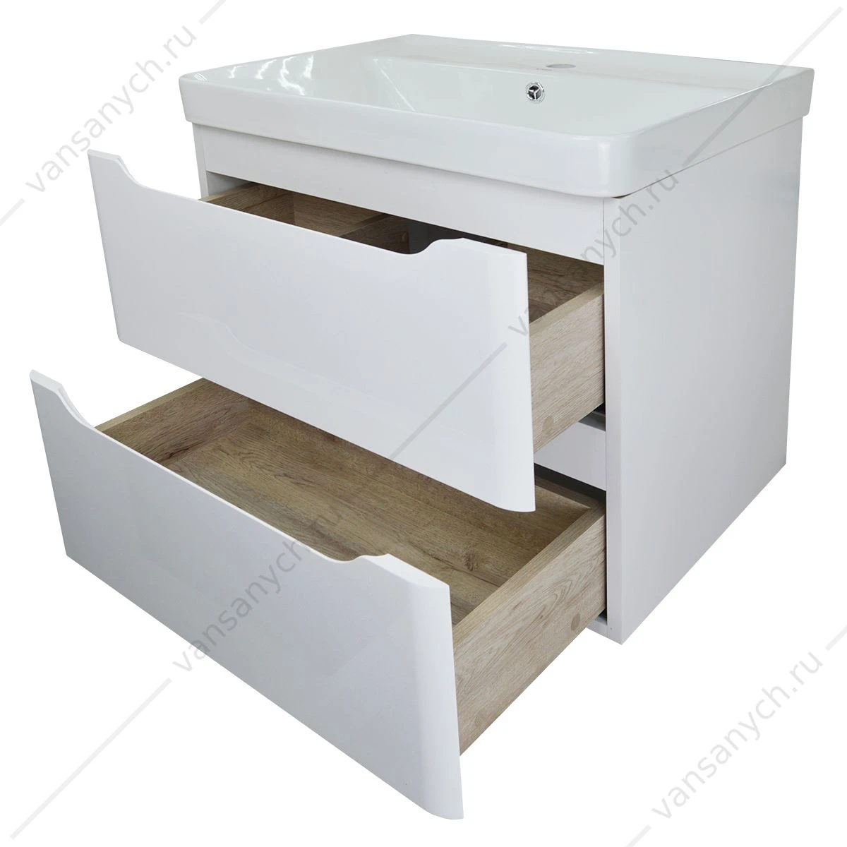 Тумба с раковиной 60см Azario LOTOS 60/2 подвесная, раковина Monte 60, CS00083929