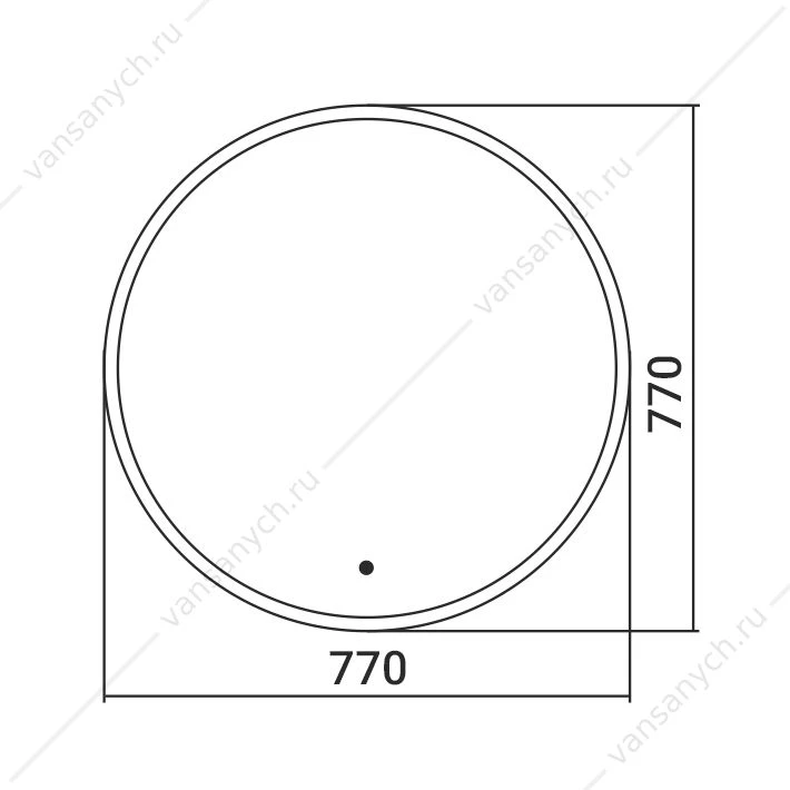 Зеркало D77 Monaco-GOLD бесконтактный сенсор, золотая рамка LED-00002766