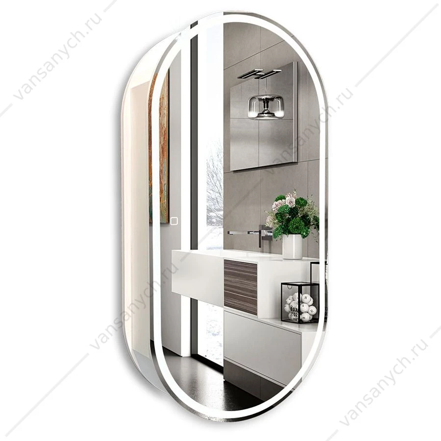 Зеркало-шкаф 50 AZARIO Soho 500х1000 подсветка, сенсор. выкл. с функцией диммера LED-00002515