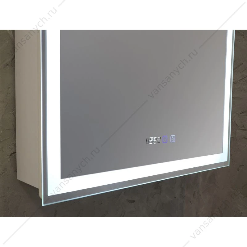 Зеркало-шкаф 50 AZARIO Киото 535х750 c подсветкой и диммером + часы LED-00002356