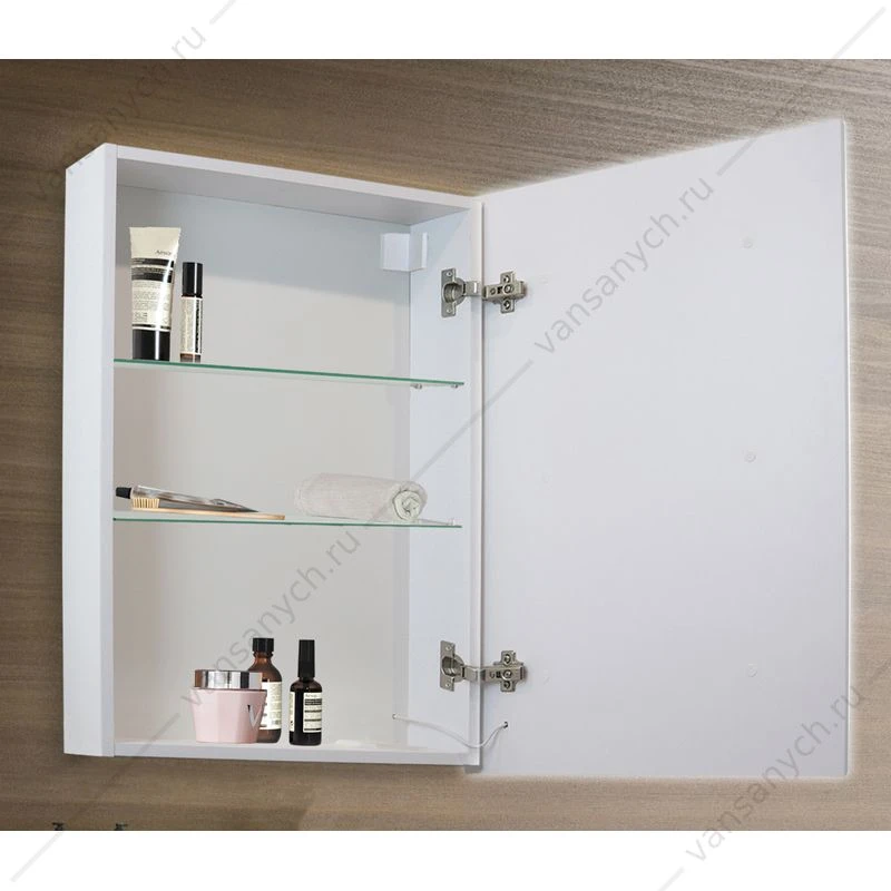 Зеркало-шкаф 50 AZARIO Киото 535х750 c подсветкой и диммером + часы LED-00002356