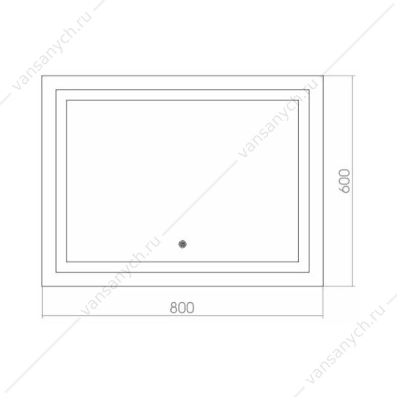 Зеркало 80х60 AZARIO Ливия, LED-подсветка с диммером, сенсор. выкл. ФР-00000942