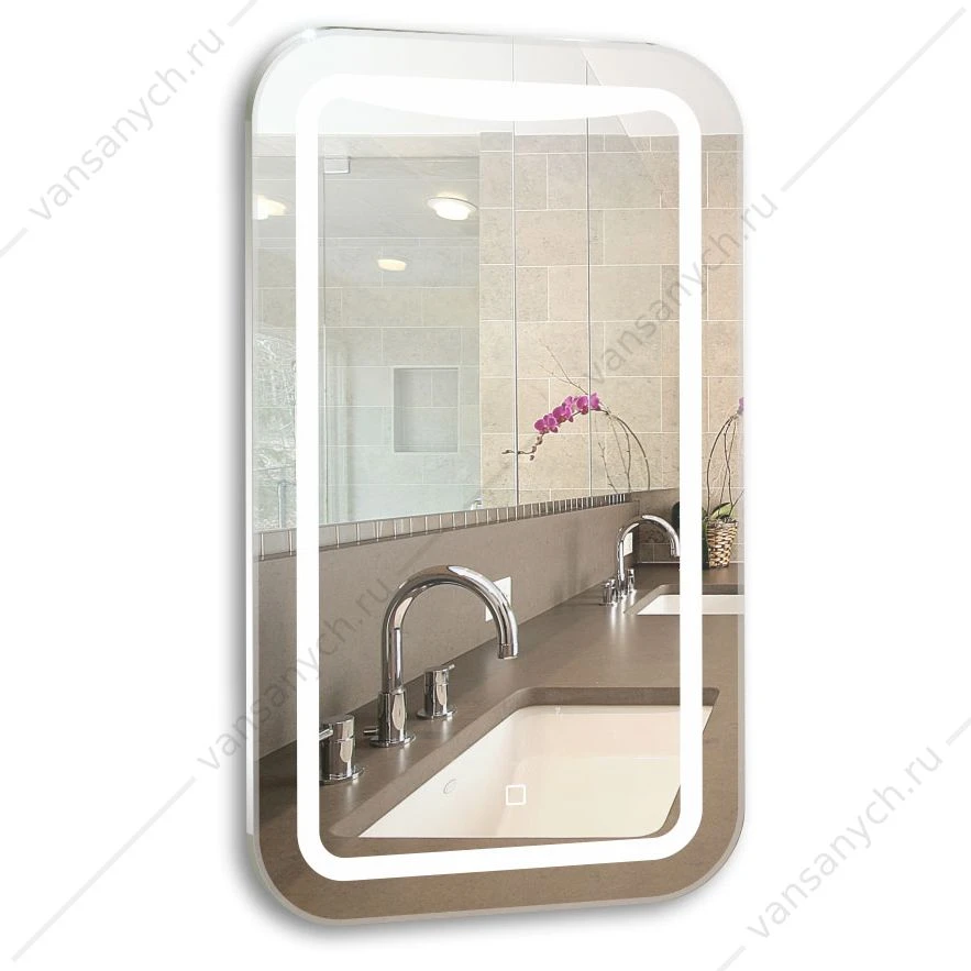 Зеркало 40х70 AZARIO Турин c подсветкой и диммером, сенсор. выкл. LED-00002501