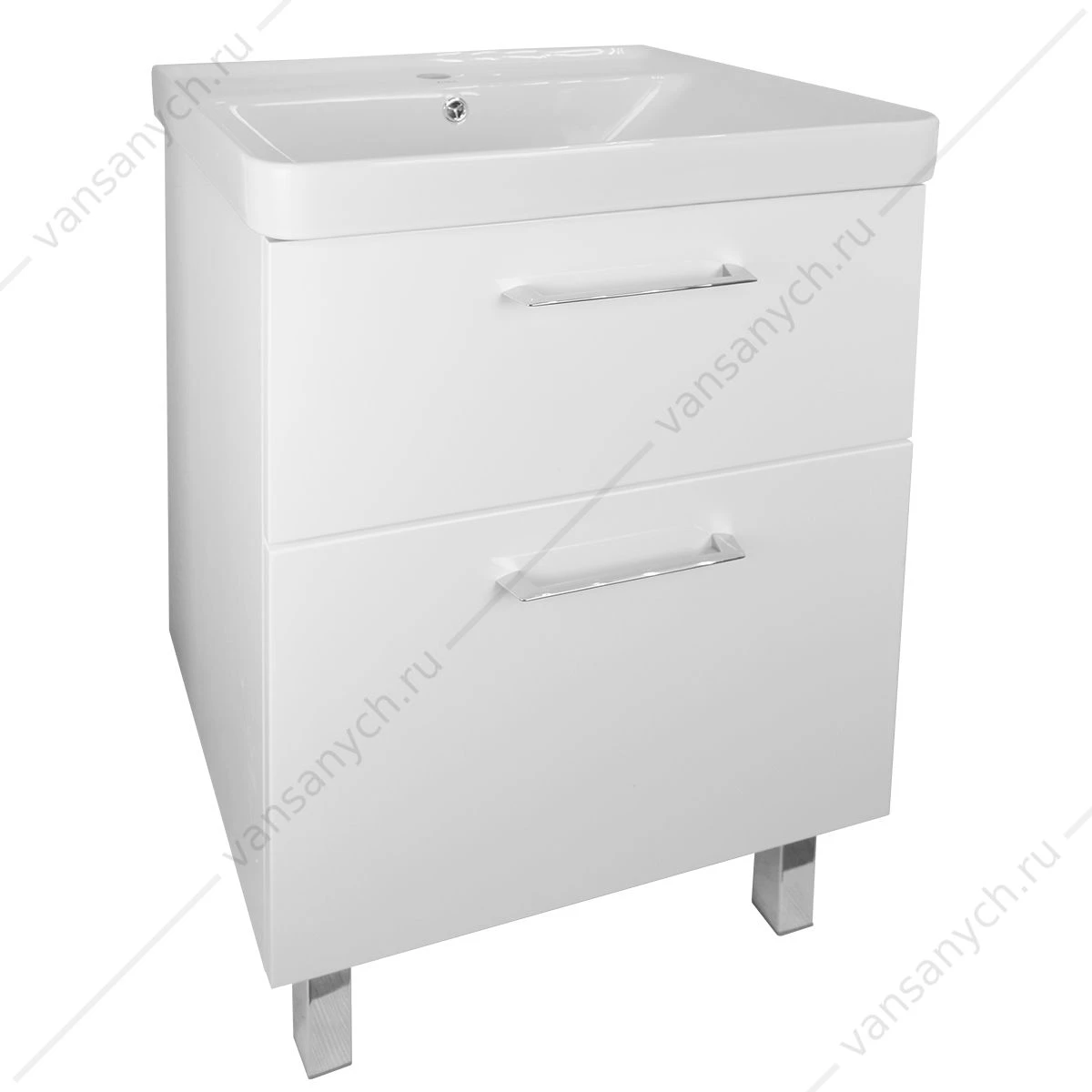Тумба с раковиной 60Н Azario Ника напольная, раковина Monte 60 CS00082788