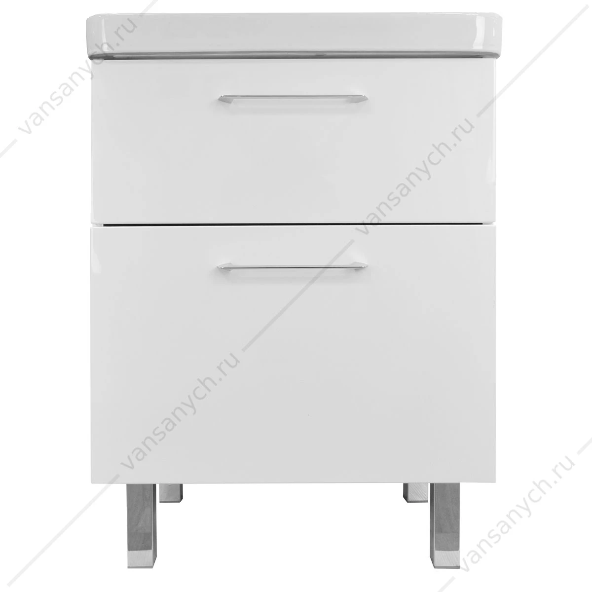 Тумба с раковиной 60Н Azario Ника напольная, раковина Monte 60 CS00082788