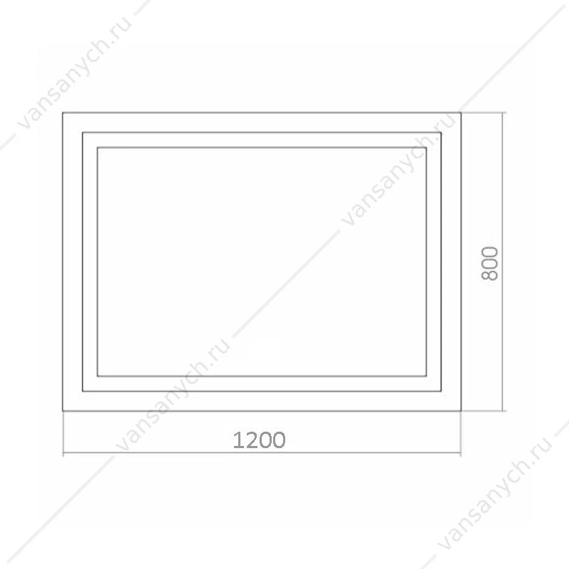 Зеркало 120х80 AZARIO Ливия c подсветкой и диммером, датчик на движение LED-00002270