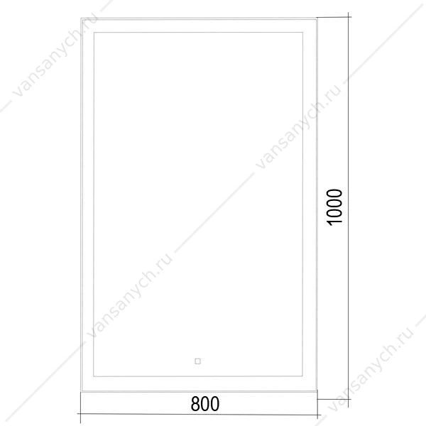 Зеркало 80х100 AZARIO Сантана-2 c подсветкой и диммером, подогрев LED-00002320