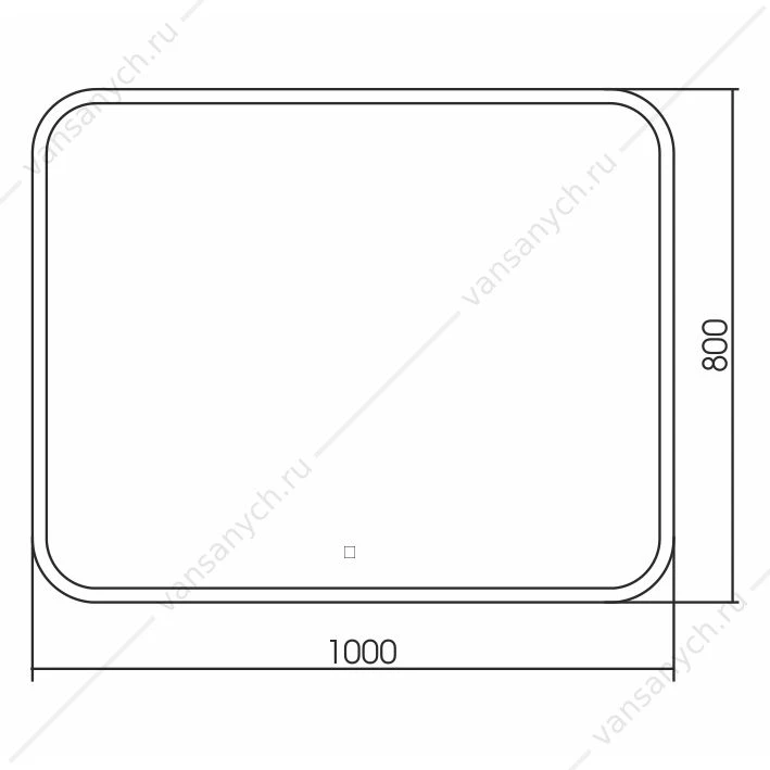 Зеркало 100х80 AZARIO Стив, LED-подсветка с диммером, сенсор. выкл. ФР-00001304