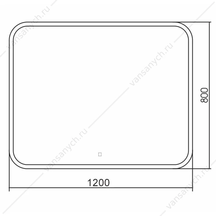 Зеркало 120х80 AZARIO Стив c подсветкой и диммером, сенсор. выкл. ФР-00002230
