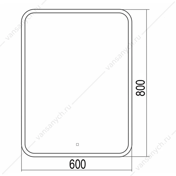 Зеркало 60х80 AZARIO Стив LED-подсветка, сенсор. выкл., диммер LED-00002249