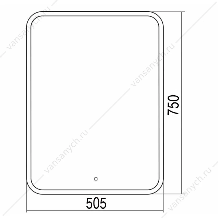 Зеркало 50х75 AZARIO Стив 505х750мм сенсор. выкл. диммер  LED-00002582