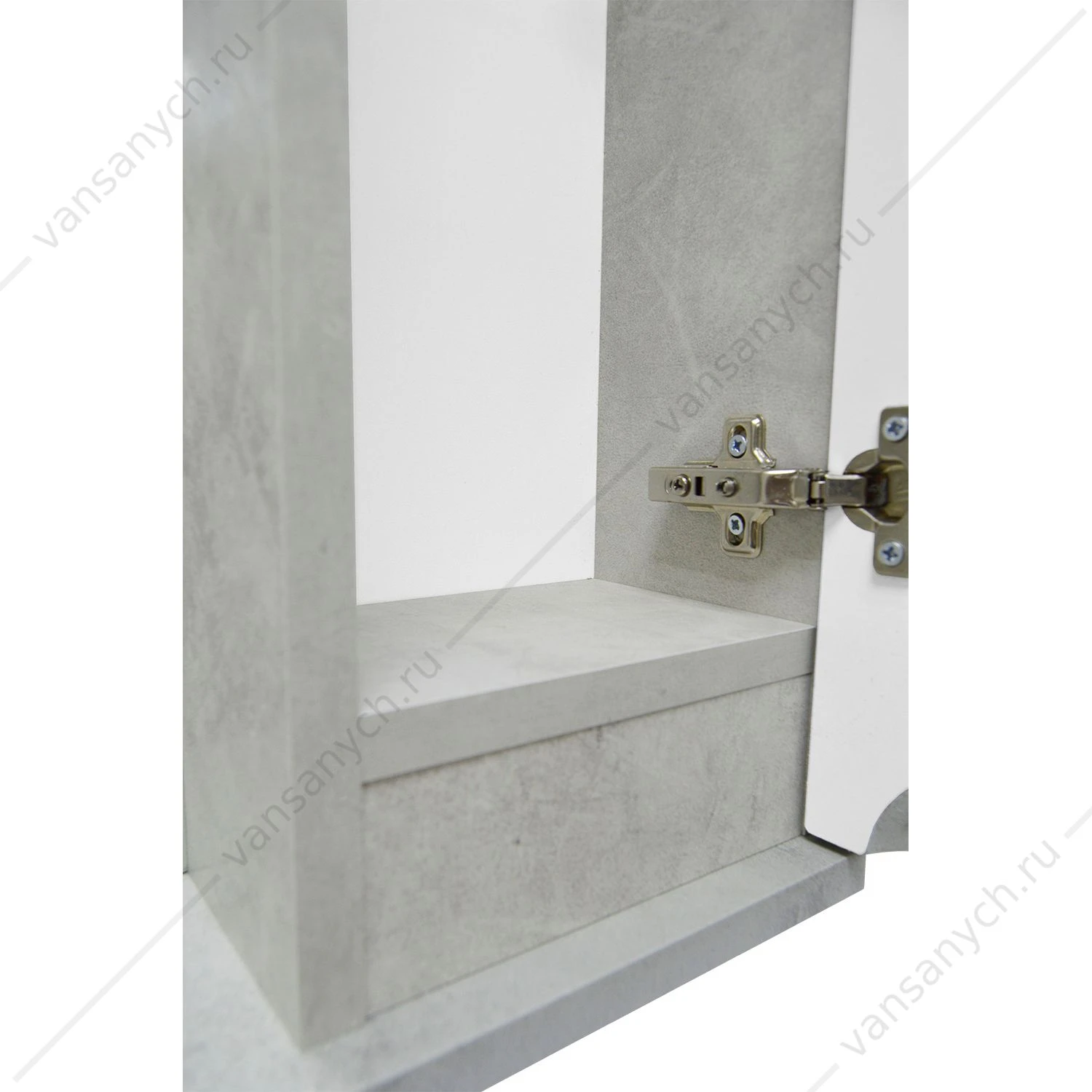 Зеркало-шкаф 60 Loranto Florena 600х135х600 правый, светлый бетон CS00086984