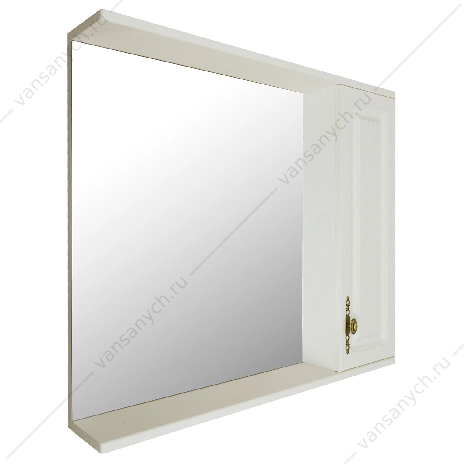 Зеркало-шкаф 80 Loranto Janet 800х700х140, механизм доводчика, ольха CS00049713