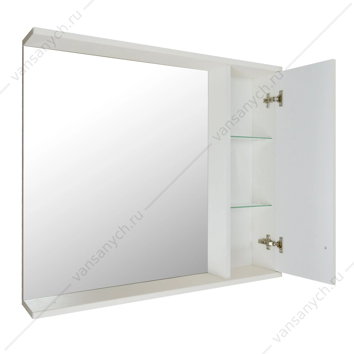Зеркало-шкаф 80 Loranto Janet 800х700х140, механизм доводчика, ольха CS00049713