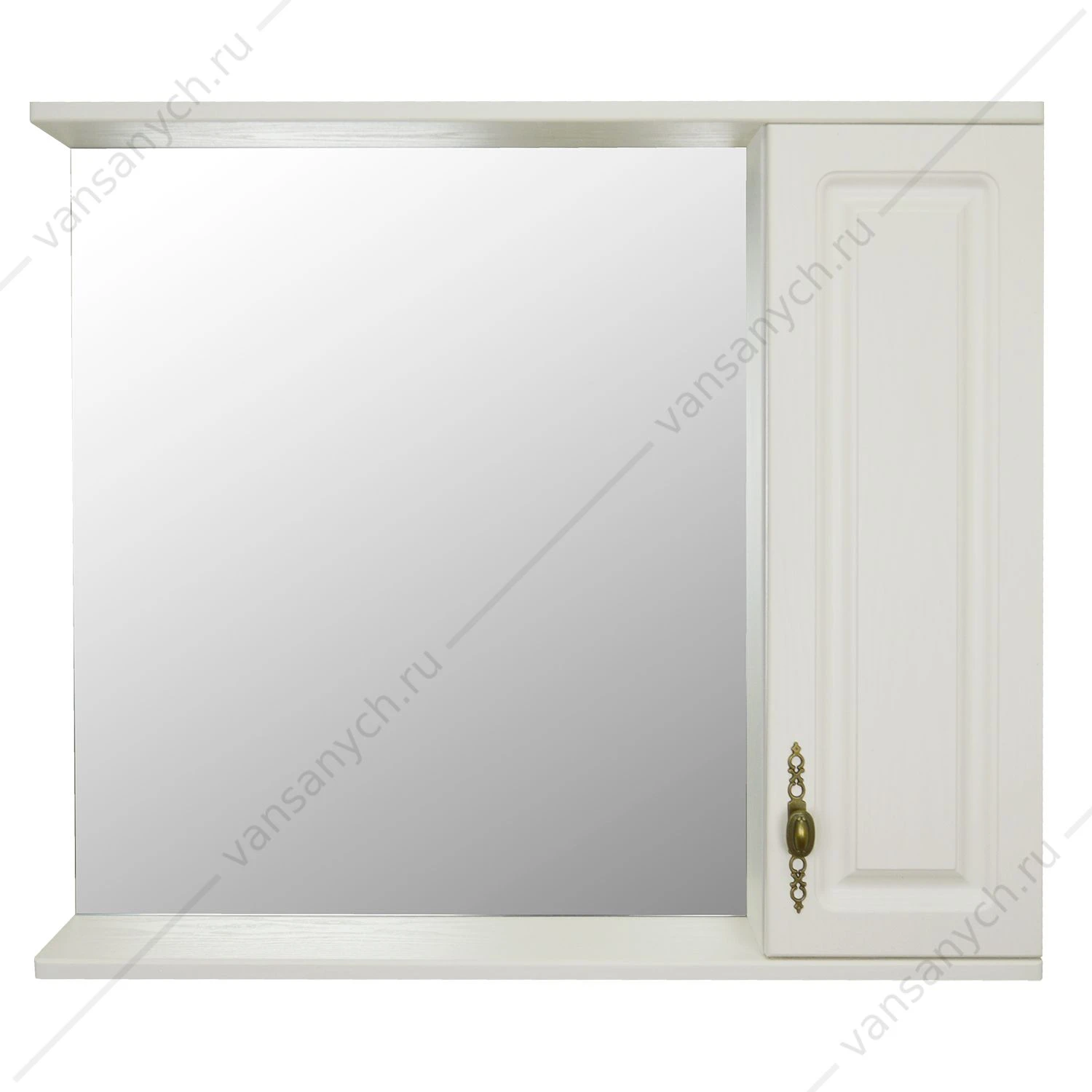 Зеркало-шкаф 80 Loranto Janet 800х700х140, механизм доводчика, ольха CS00049713