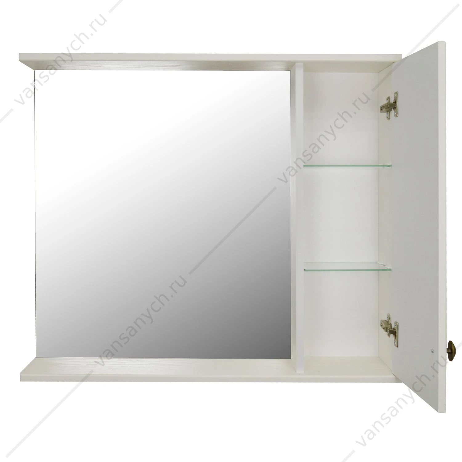 Зеркало-шкаф 80 Loranto Janet 800х700х140, механизм доводчика, ольха CS00049713