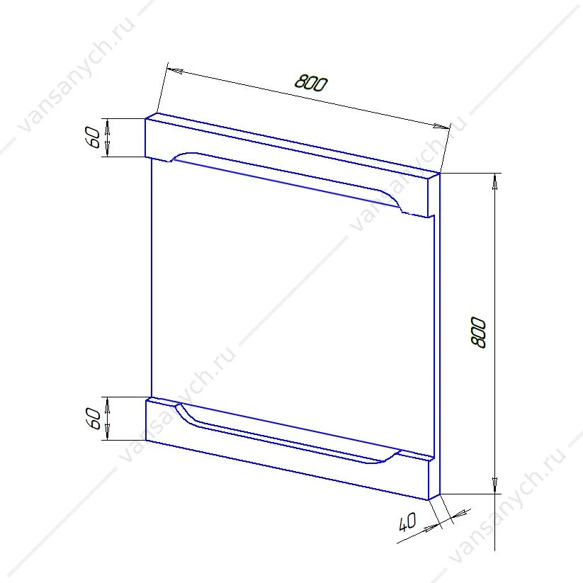 Зеркало 80х80 LORANTO Арфа 80 с подсветкой CS00044639