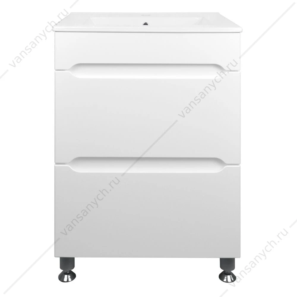 Тумба с раковиной 60 Loranto Арфа 60/2Н напольная раковина LEONE AZ-7506-60 New, CS00071927