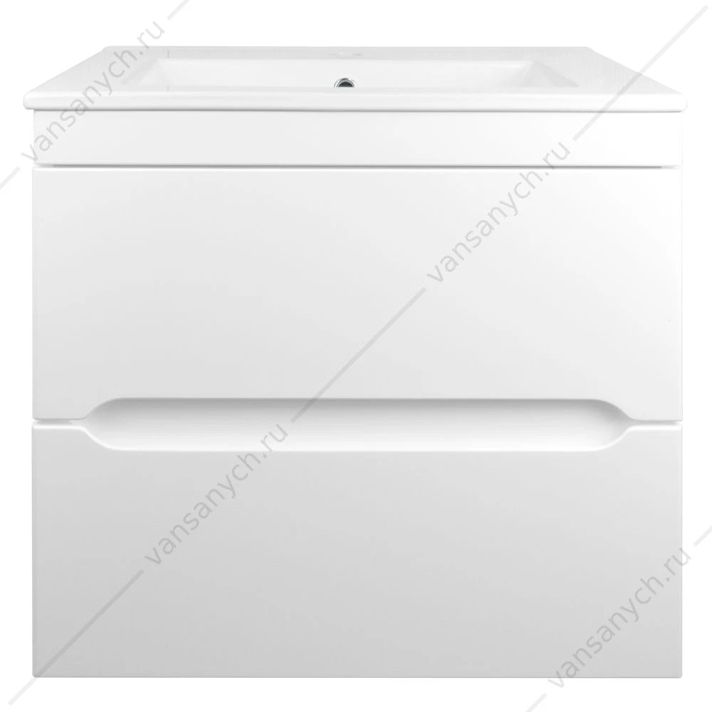 Тумба с раковиной 60 Loranto Арфа 60/2 подвесная, раковина LEONE AZ-7506-60 New, CS00072626