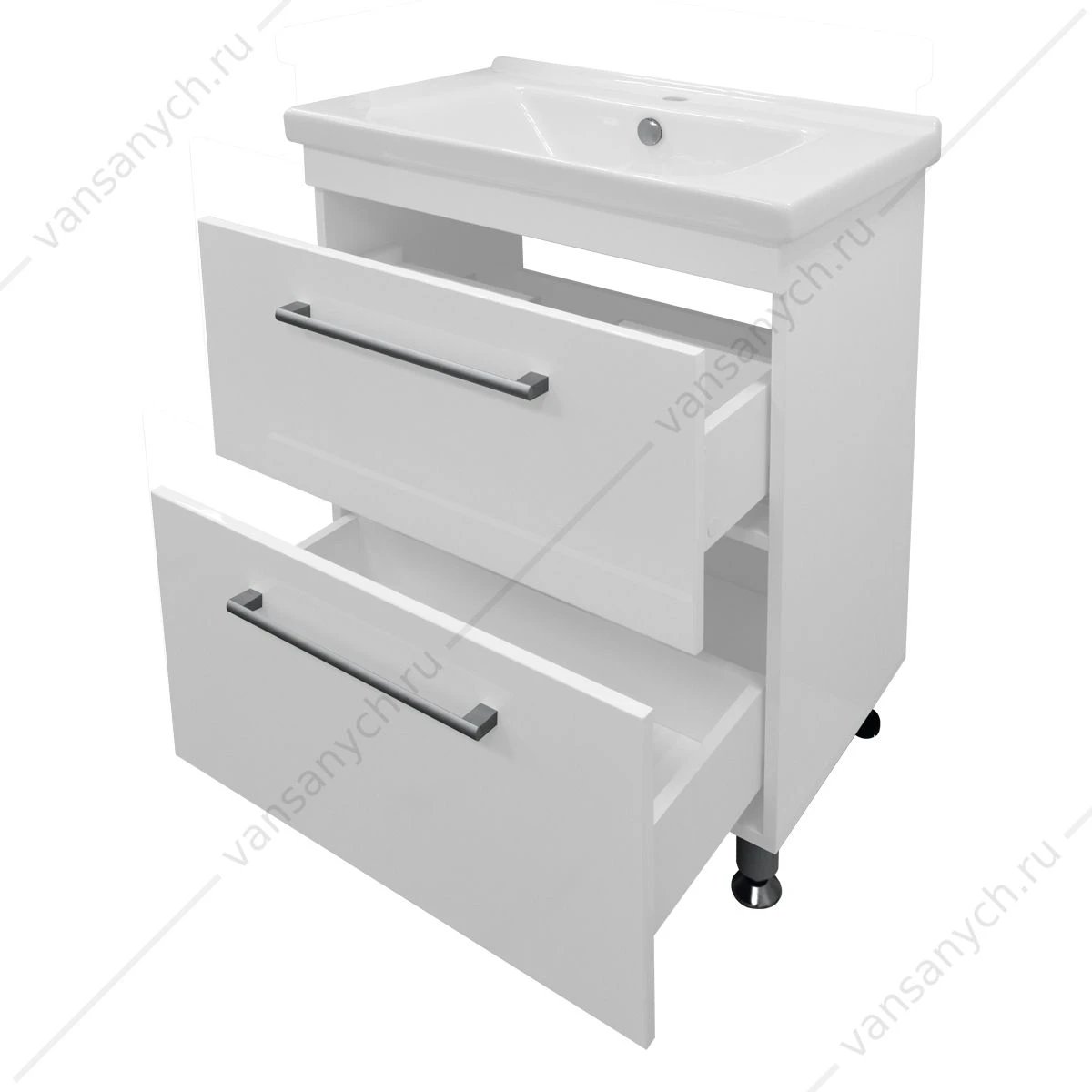 Тумба с раковиной 60 Loranto Модерн 60/2Н напольная, раковина Fest 60 CS00039376