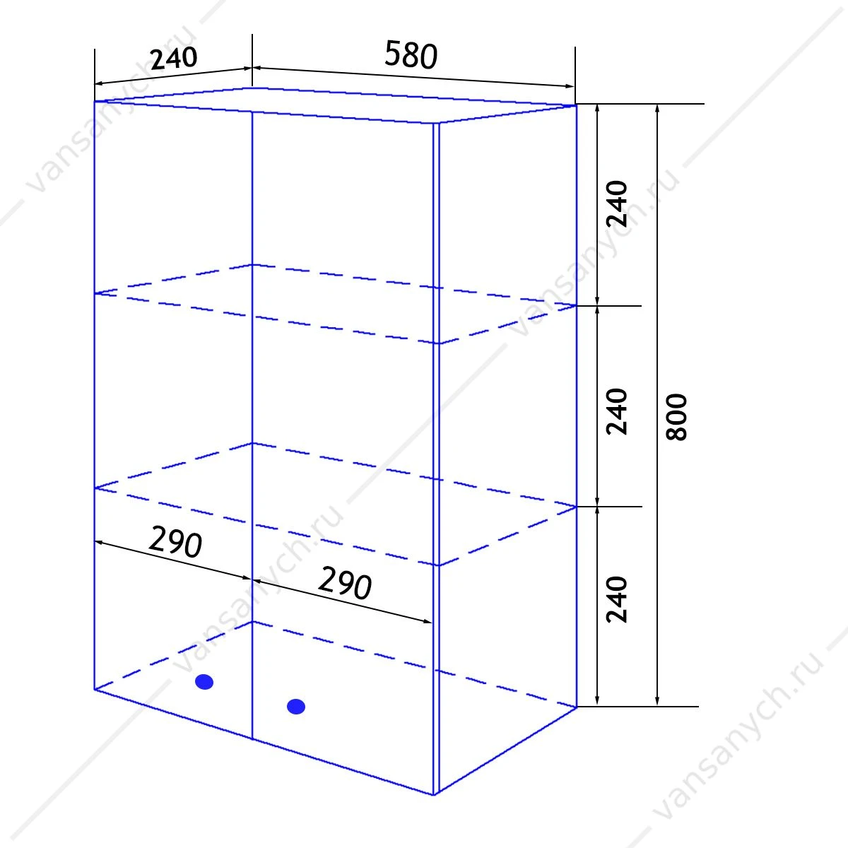 Шкаф подвесной 60 Loranto Моника CS00049707