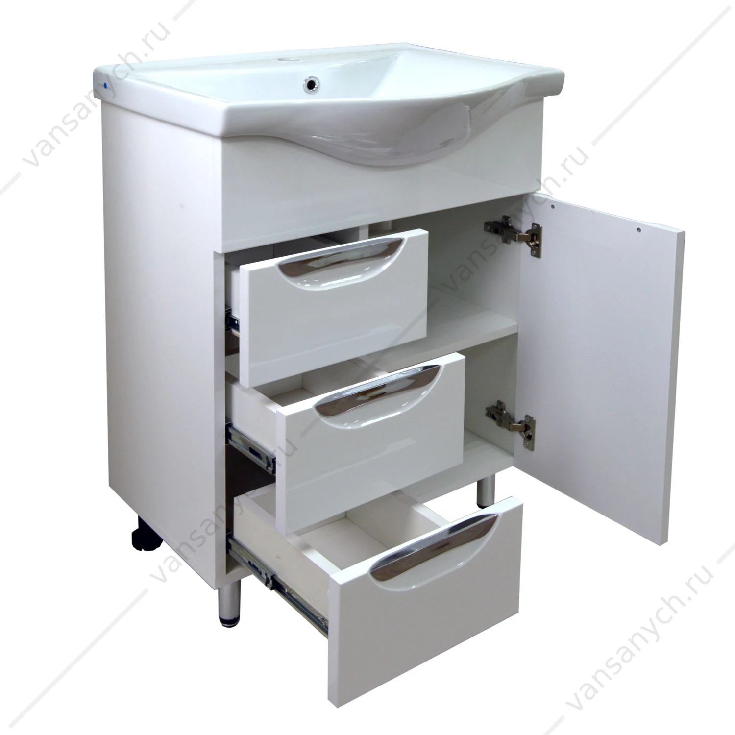 Тумба с раковиной 60 Стиль 60/3 раковина Basic 60, CS00070537