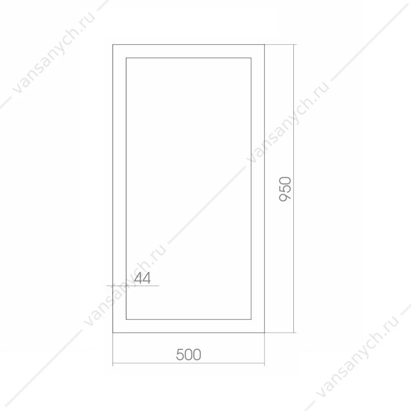 Зеркало 50х95 LORANTO Феникс, ФР-00000917