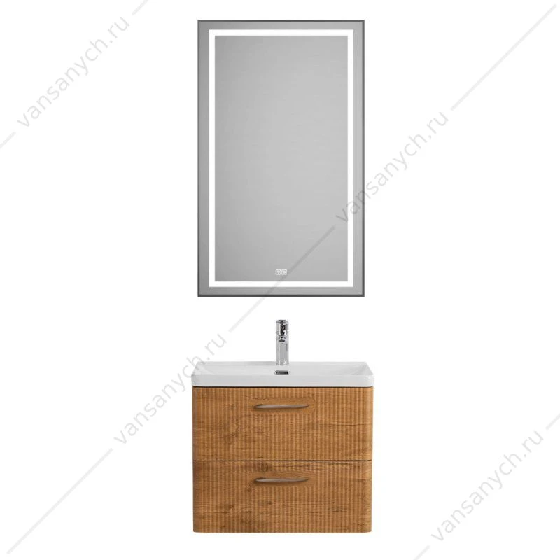 Тумба под раковину 50 BELBAGNO DUE 2ящ. подвесная, Rovere Nature, DUE-500-2C-SO-RN-P