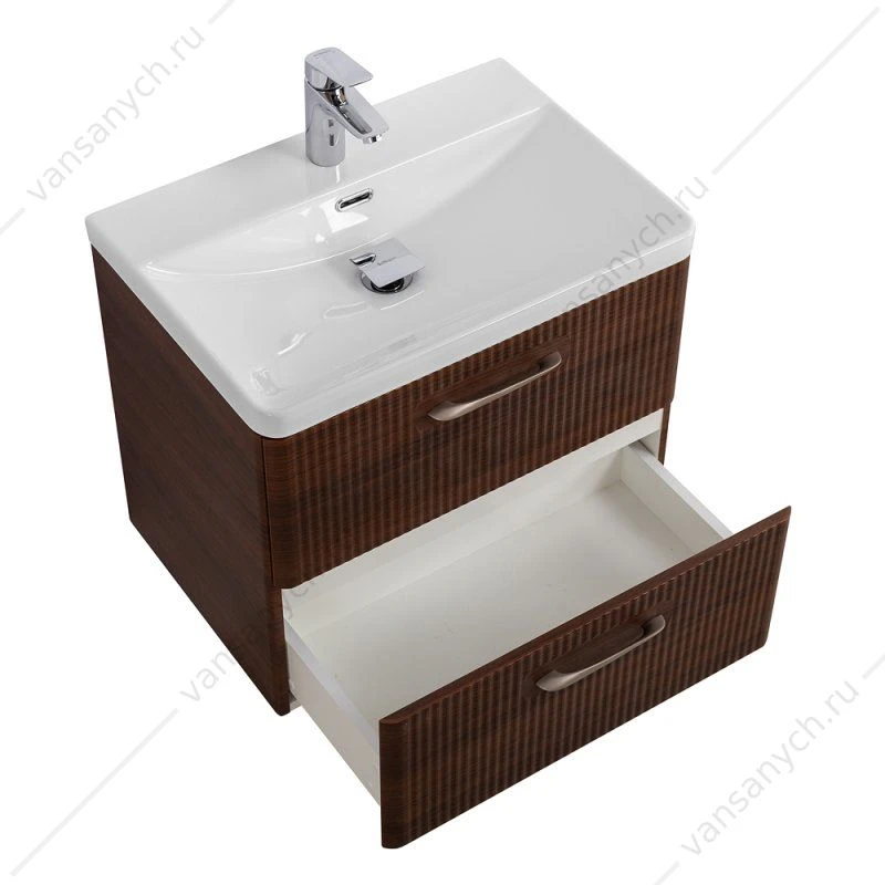 Тумба под раковину 60 BELBAGNO DUE 2ящ. подвесная, Noce, DUE-600-2C-SO-NOCE-P