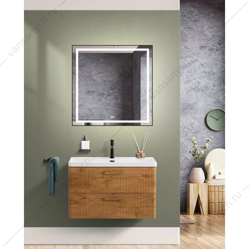 Тумба под раковину 80 BELBAGNO DUE 2ящ. подвесная, Rovere Nature, DUE-800-2C-SO-RN-P