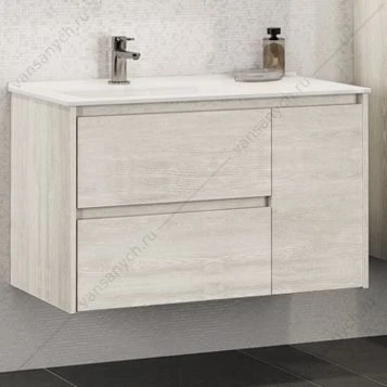 Тумба-умывальник Бремен-90 дуб белый с раковиной COMFORTY 9090EL