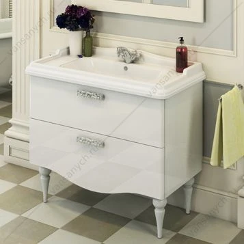 Тумба-умывальник Монако-100 белая с раковиной COMFORTY 3310