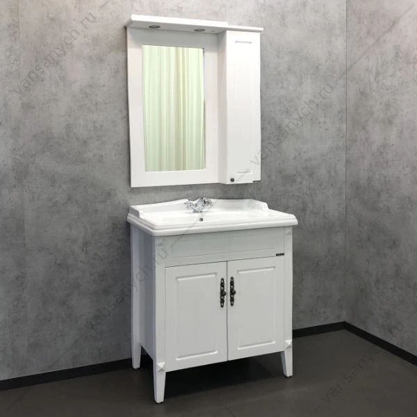 Тумба-умывальник Палермо-80 белая с раковиной COMFORTY 3380