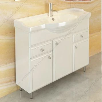 Тумба-умывальник Сочи-100 белая с раковиной COMFORTY Т-9315